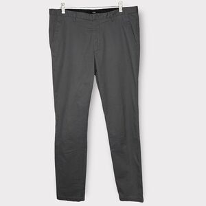 Hugo Boss Men's Pants 34 R Gray Stretch Geometric Print‎ Flat Front Casual Pants